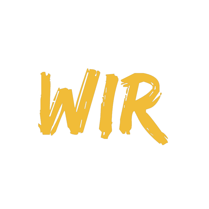 Innovatives WIR-Logo in Gold auf schwarzem Hintergrund, symbolisiert Gemeinschaft und Erfolg bei Hahne Holding.