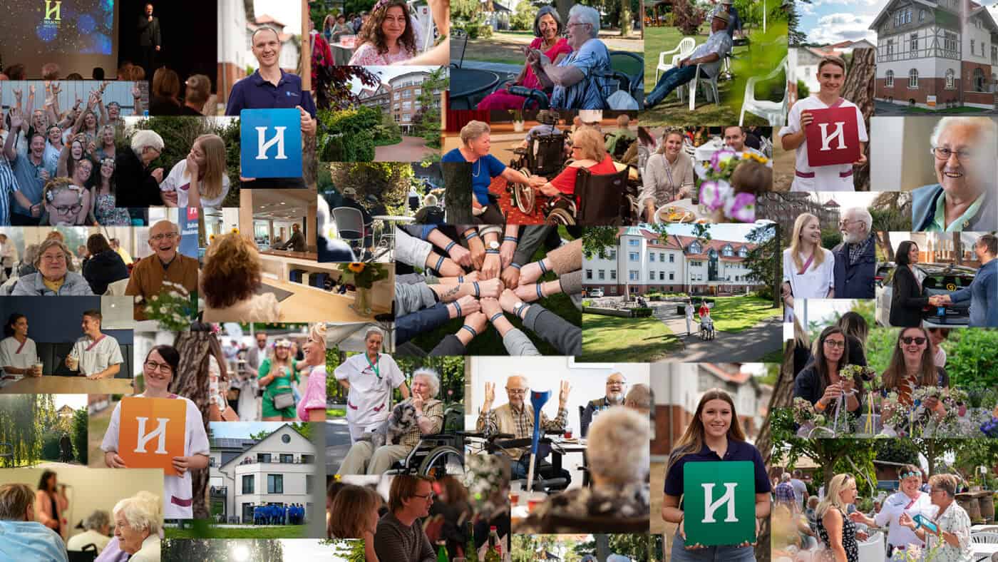 Soziales Engagement bei Hahne Holding, inklusiver Pflege und Betreuung, Gemeinschaftserlebnisse, Seniorenaktivitäten, inklusive Arbeitsplätze, soziale Projekte.